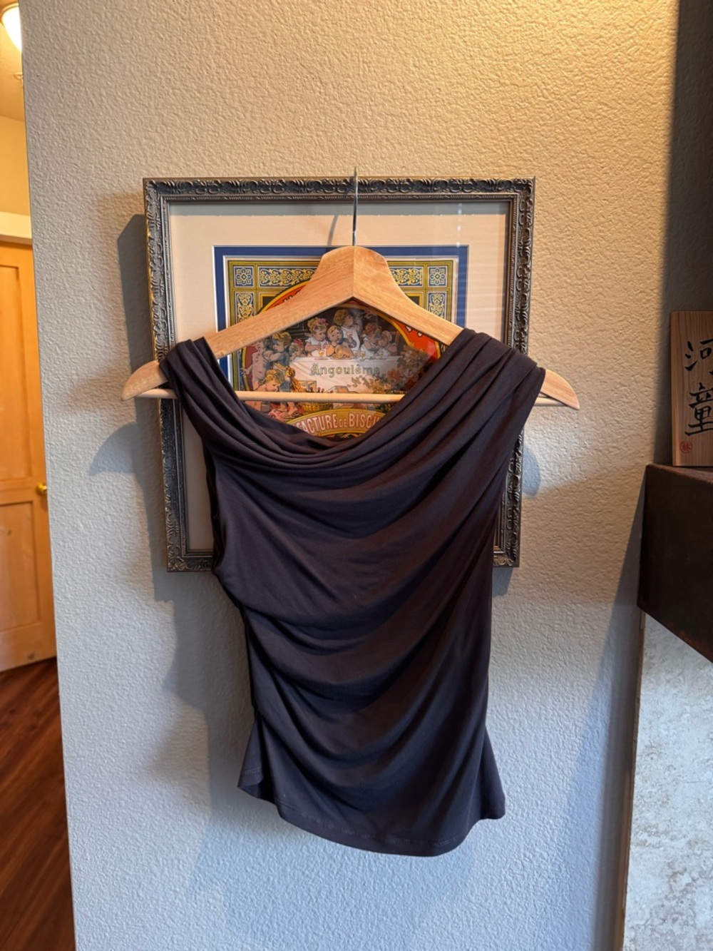 bec + bridge Black Draped Cowl Neck Camisole
